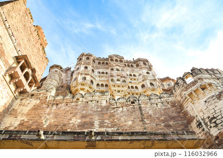 Internal views of Mehrangarh Fort at the top of Jodhpur, the blue city Internal views of Mehrangarh Fort at the top of Jodhpur, the blue city 116032966