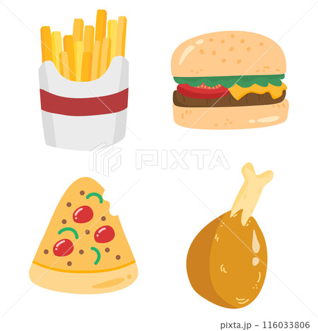 Fast food restaurant meals menu  Fast food restaurant meals menu  116033806