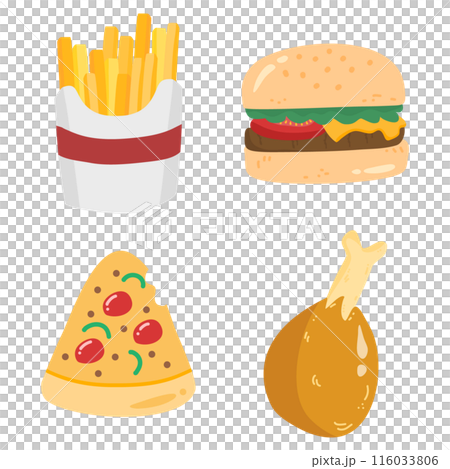 Fast food restaurant meals menu  Fast food restaurant meals menu  116033806