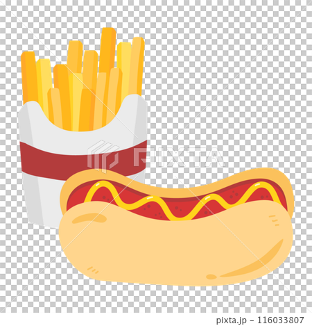 Hotdog cartoon icon illustration  Hotdog cartoon icon illustration  116033807