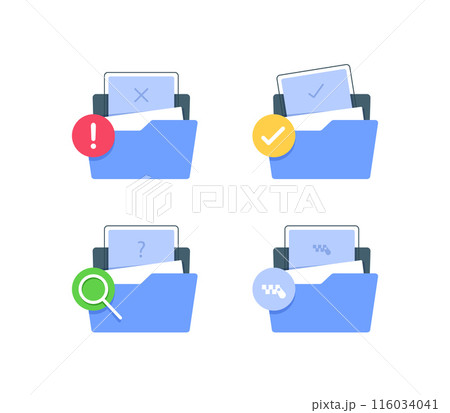 open folder icon. Folder with documents,flat design icon vector illustration 116034041