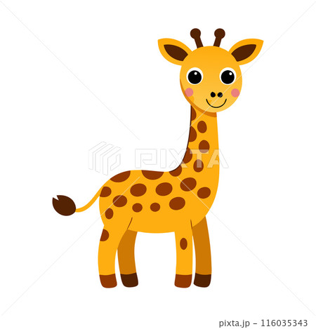 Cute cartoon giraffe illustration for childrens books Cute cartoon giraffe illustration for childrens books 116035343