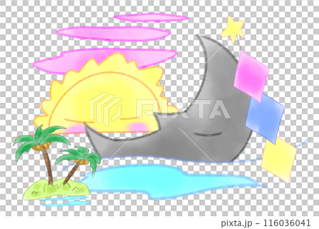 太陽と三日月が出会う夏 116036041