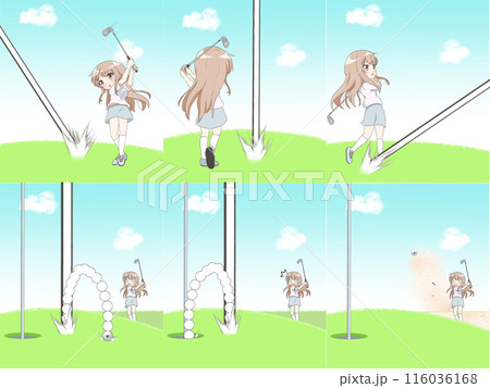 ゴルフをする女の子まとめ 116036168