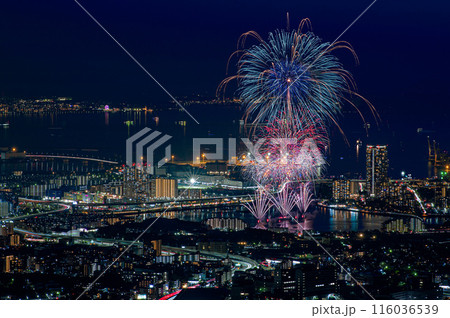 立花山から望むFukuoka東区花火大会 116036539