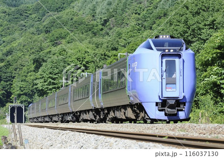 室蘭本線を走る特急スーパー北斗号 116037130
