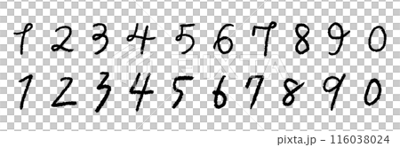 Handwritten digits 116038024