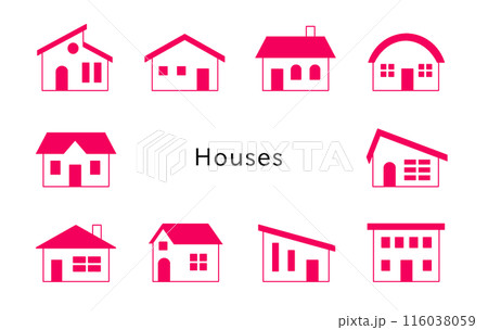 Houses　マゼンタの色んな家 116038059