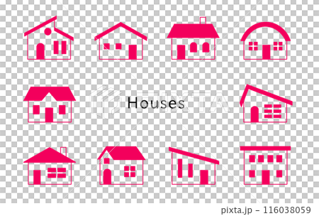 Houses　マゼンタの色んな家 116038059