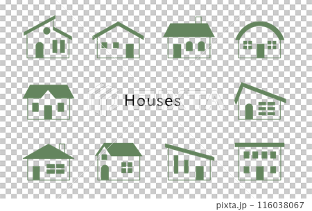 Houses　ピスタチオグリーンの色んな家 116038067
