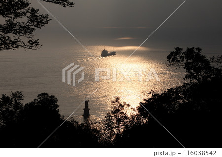 来島海峡から燧灘に向かう貨物船 来島海峡から燧灘に向かう貨物船 116038542