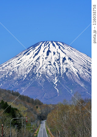 喜茂別町相川ビューポイントパーキングから望む羊蹄山 喜茂別町相川ビューポイントパーキングから望む羊蹄山 116038758