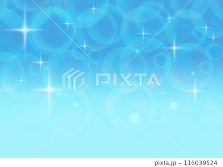 キラキラ光る水色の水玉イメージ背景 キラキラ光る水色の水玉イメージ背景 116039524