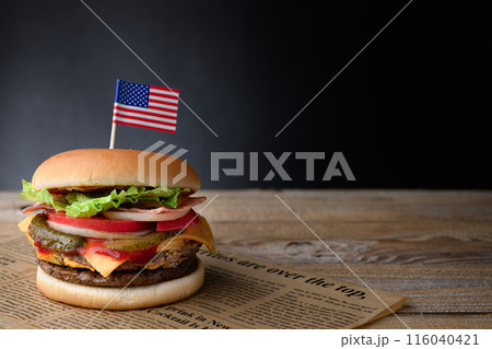 肉厚でジューシーなハンバーガー 肉厚でジューシーなハンバーガー 116040421