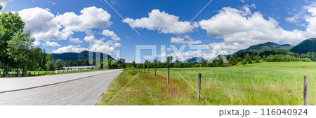Spectacular view of Fraser Valley countryside around Mission, BC, Canada 116040924