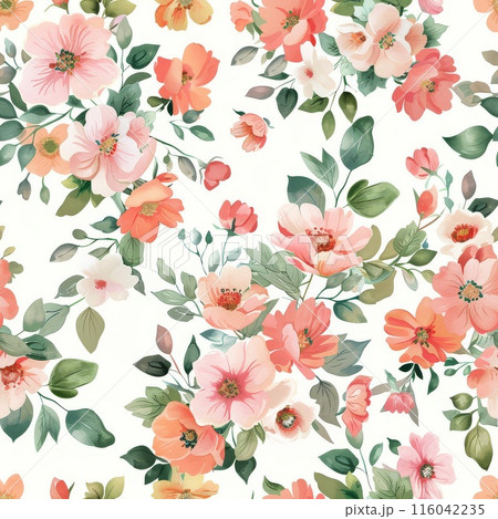 Green Foliage Adds Texture to Delicate Blooms 116042235