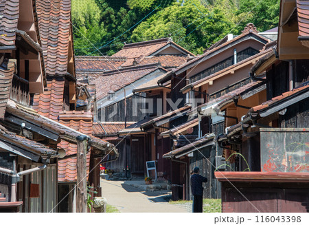 吹屋ふるさと村 青空と美しい重伝建の町並み 吹屋ふるさと村 青空と美しい重伝建の町並み 116043398