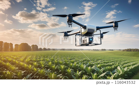 ドローン　スマート農業イメージ 116043532