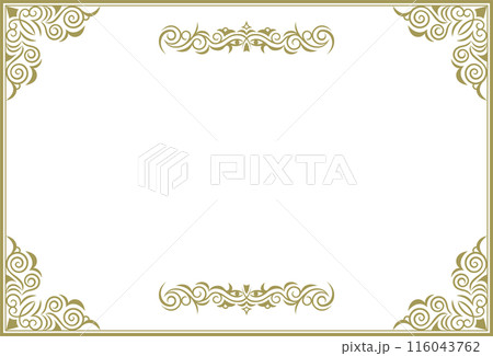 クラシックでエレガントでゴージャスな飾り枠 フレーム 青金 クラシックでエレガントでゴージャスな飾り枠 フレーム 青金 116043762