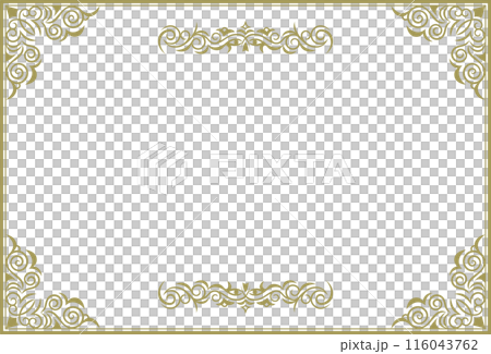 クラシックでエレガントでゴージャスな飾り枠 フレーム 青金 クラシックでエレガントでゴージャスな飾り枠 フレーム 青金 116043762