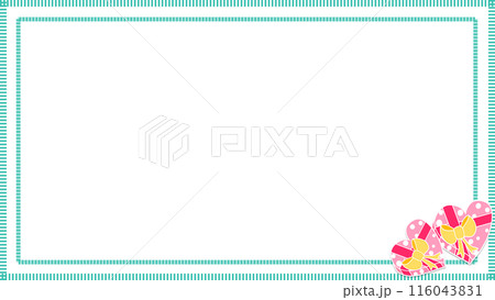 cute frame background decorated with pretty heart shaped gift box cute frame background decorated with pretty heart shaped gift box 116043831