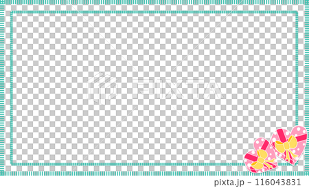 cute frame background decorated with pretty heart shaped gift box cute frame background decorated with pretty heart shaped gift box 116043831