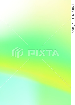 黄緑・青緑色のライン背景　グラデーション　縦位置 116044021