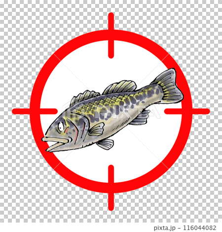 Black bass target mark Black bass target mark 116044082