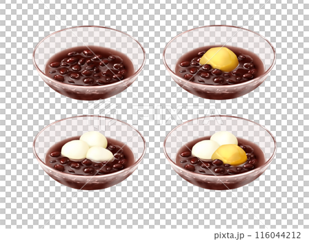 冷やしぜんざい 和風スイーツ 栗 白玉 冷やしぜんざい 和風スイーツ 栗 白玉 116044212