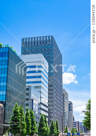 東京都中央区京橋二丁目のビル街 清水建設本社ビル 東京都中央区京橋二丁目のビル街 清水建設本社ビル 116044316
