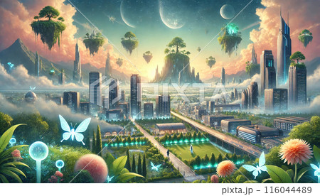幻想的な街並み 116044489