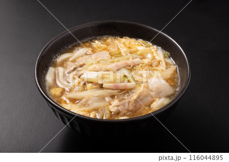 ねぎ塩豚バラ　卵あんかけ　うどん 116044895