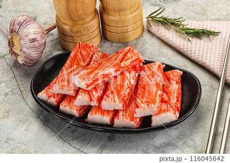 Crab meat stick surimi appetizer Crab meat stick surimi appetizer 116045642