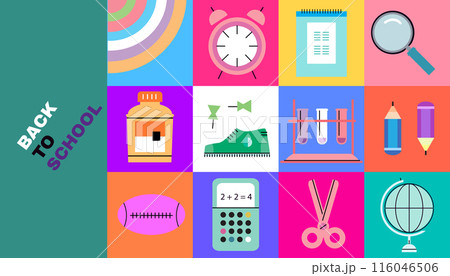 Back to school template design  banner  116046506