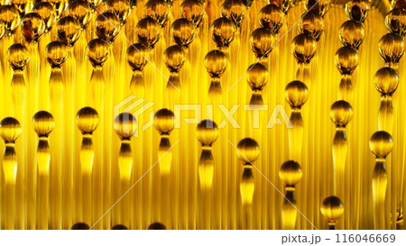 Abstract Splatter of Oil Golden Bubbles. Abstract Splatter of Oil Golden Bubbles. 116046669