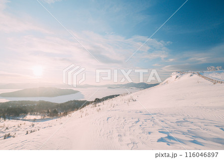 北海道の冬景色 116046897