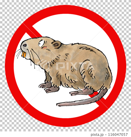 ヌートリア禁止マーク ヌートリア禁止マーク 116047057
