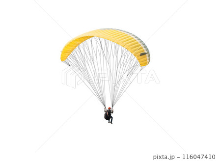 Bright colorful parachute on white background, isolated. Bright colorful parachute on white background, isolated. 116047410
