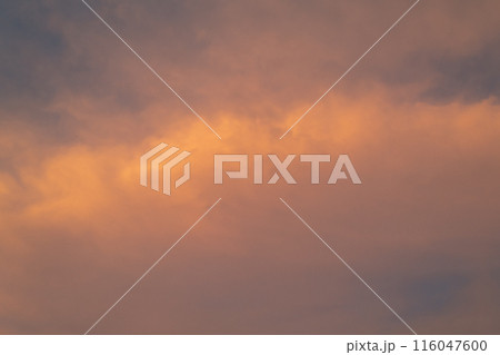 夕焼けに染まる雲 116047600