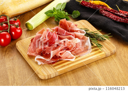 Spanish cuisine pork meat Jamon Spanish cuisine pork meat Jamon 116048213