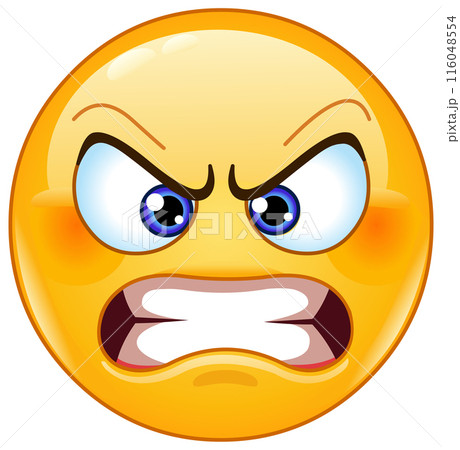 Angry Face Emoticonのイラスト素材 [116048554] - PIXTA