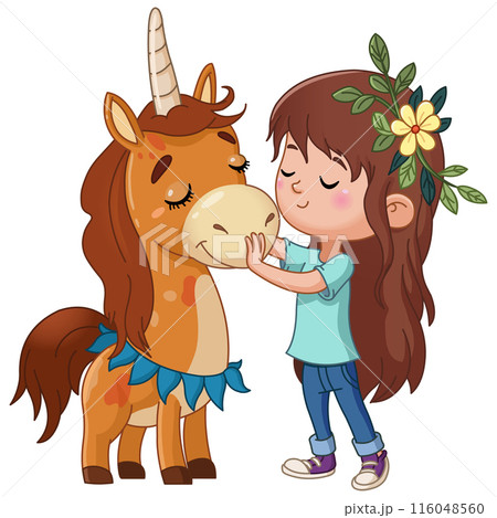 Girl with Unicorn 116048560