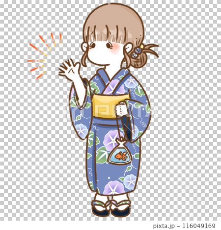 浴衣を着た女の子 116049169