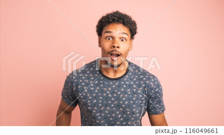 Excited man laughing and rejoicing over unexpected good news Excited man laughing and rejoicing over unexpected good news 116049661