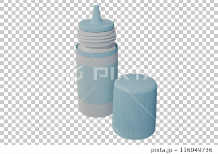 3D rendering of ultrasound gel bottle on white background 3D rendering of ultrasound gel bottle on white background 116049736