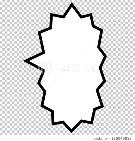 Vertical zigzag speech bubble Vertical zigzag speech bubble 116049852