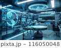 A high-tech futuristic research lab featuring advanced equipment, by Generative AI 116050048