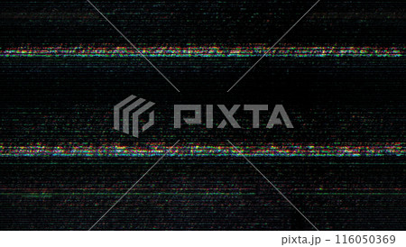 Digital errors on the screen. Colorful stripes noisy television screen Digital errors on the screen. Colorful stripes noisy television screen 116050369