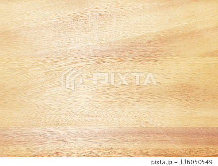 アカシアの白木色の木目のある板材の表面の背景画像 116050549