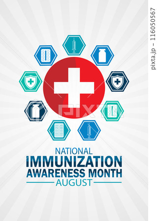 National Immunization Awareness Month August Vector illustration 116050567